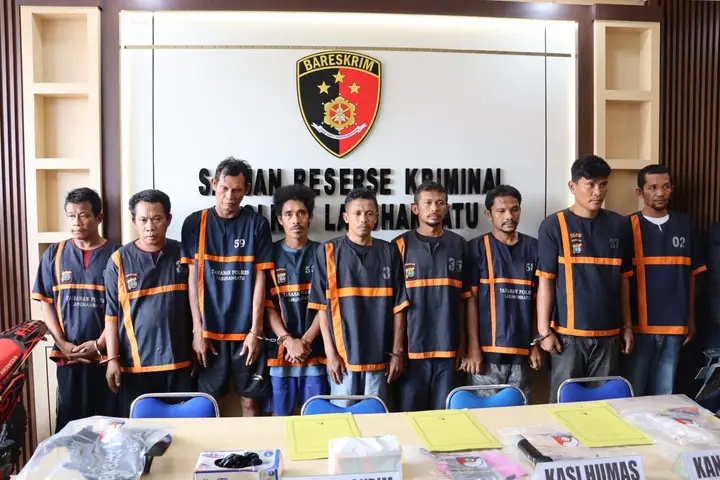 9 Pelaku Curanmor dan 6 Sepeda Motor Diamankan Personel Satreskrim Polres Labuhanbatu