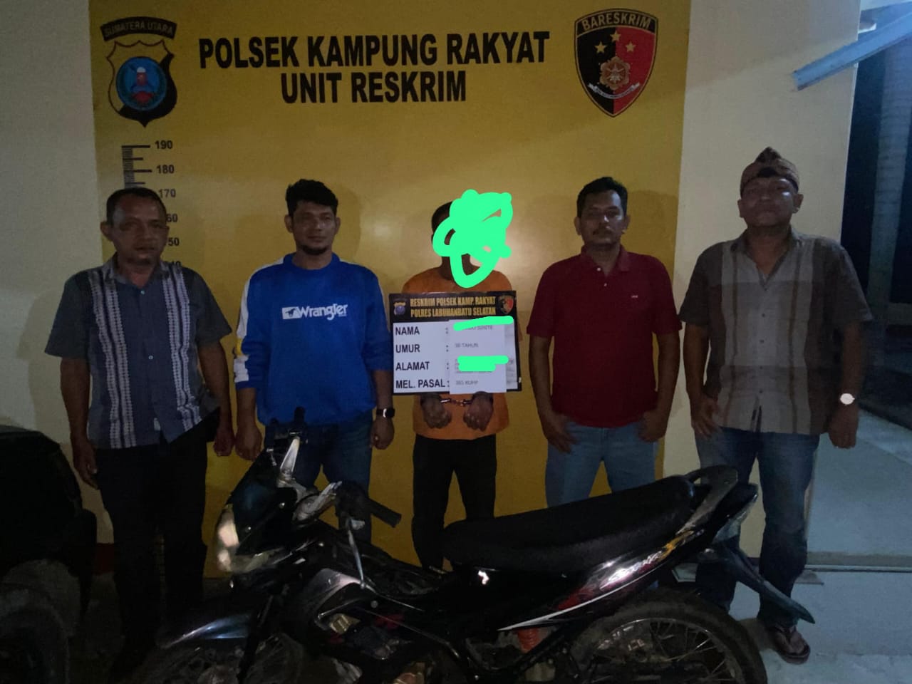 Pelaku Curas Bersenjata Tajam Ditangkap Polsek Kampung Rakyat